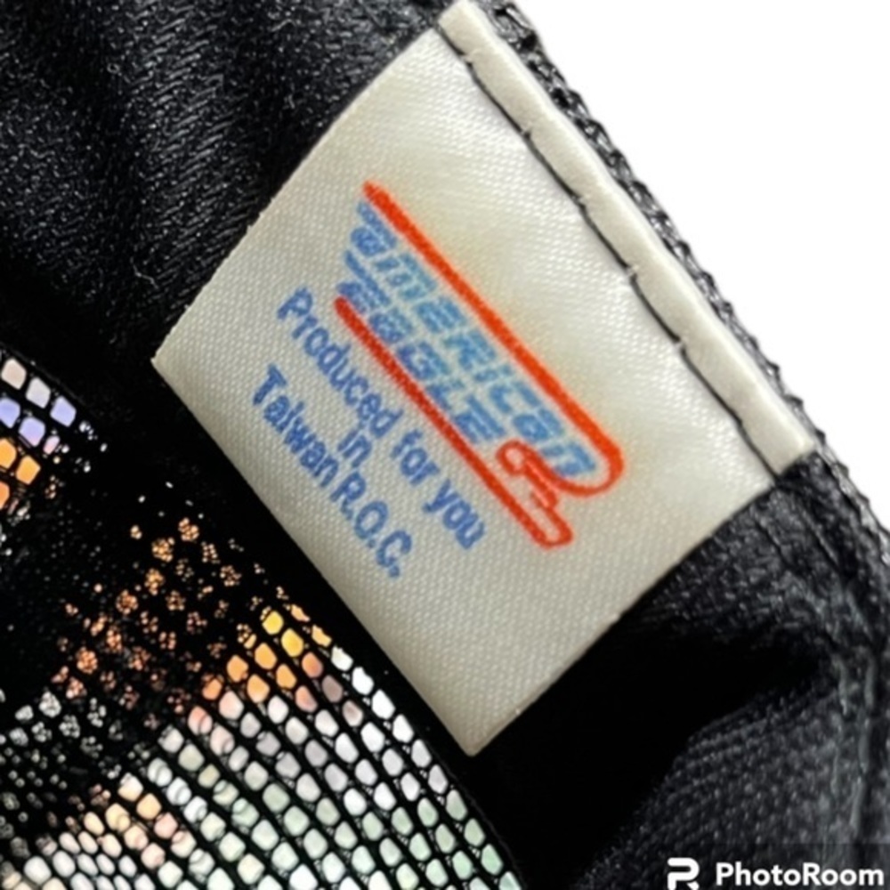 Vintage 80s F-15 Eagle Tactile Fighter Jet Trucker Hat Snap Back Black NKM INC - Picture 9 of 9